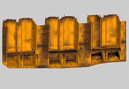 Результат сканирования многолучевым эхолотом Геокоминвест : Результат сканирования многолучевым эхолотом